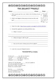 English Worksheet: Vial security 