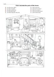 English Worksheet: Decorating the house