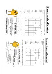 English Worksheet: Present Simple affirmative