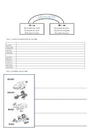 English Worksheet: Third Person Singular:  Terminations sh & ch