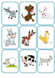 English Worksheet: Farm animals - flashcards