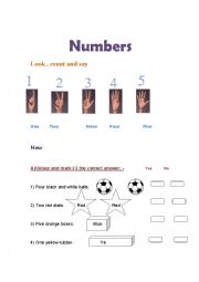 English Worksheet: numbers