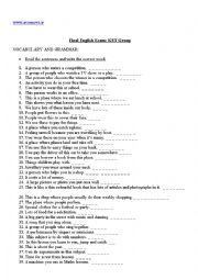English Worksheet: ket sample exam