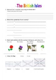 English Worksheet: Introduction to the British Isles