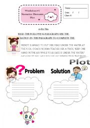 English Worksheet: plot: problem & solution