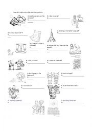 English Worksheet: yes no questions with verb to be