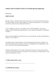 English Worksheet: VERBS USED  IN INSTRUCTIONS 