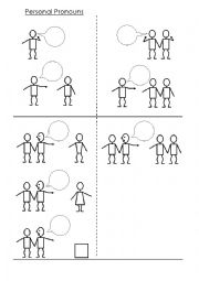 Personal Pronouns with Stickfigures