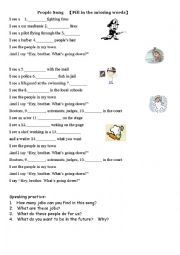 English Worksheet: People Song