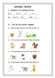 English Worksheet: Alphabet Review