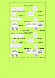 English Worksheet: this is- these are animals