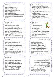 English Worksheet: Character cards