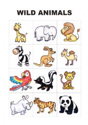 English Worksheet: Wild animals