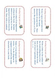 English Worksheet: Reading group task cards-part 2