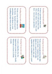 English Worksheet: Reading group task cards-part 3