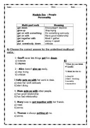 multi part verb