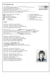 English Worksheet: Bon Jovi - These Days