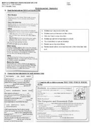 English Worksheet: Revision Quiz