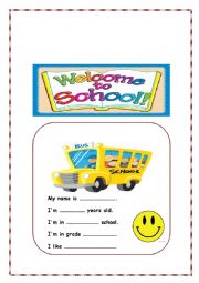 English Worksheet: welcom back to school