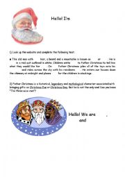 English Worksheet: Father christmas
