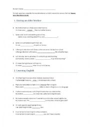 English Worksheet: PET Wrting Part 1 Paraphrasing Exercises 2