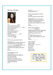 English Worksheet: Miley Cyrus - The Climb song