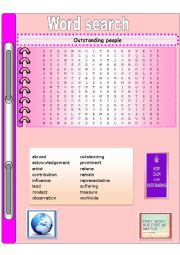 Outstanding people Word search