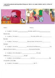 English Worksheet: prepositions