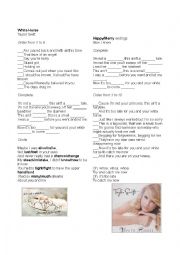 English Worksheet: White Horse Taylor Swift