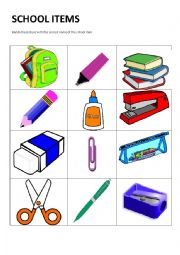 SCHOOL ITEMS