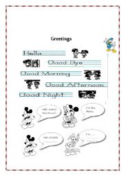 English Worksheet: greetings