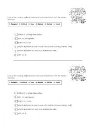 English Worksheet: cook methods