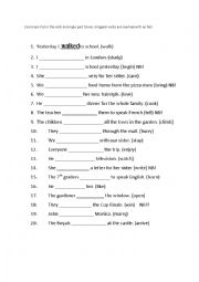 English Worksheet: Put in the correct form of To Be