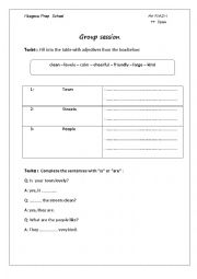 English Worksheet: group session for 7th form Alys friend