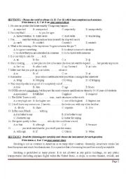 English Worksheet: english test - pre-intermediate level