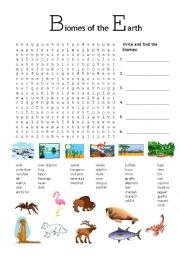 English Worksheet: Biomes of the Earth
