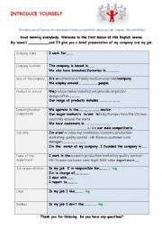 English Worksheet: introduce yourself