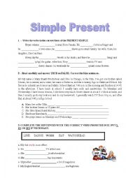 English Worksheet: SIMPLE PRESENT