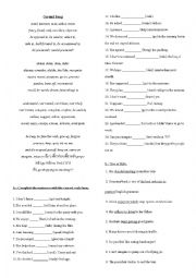 English Worksheet: Gerunds and infinitives