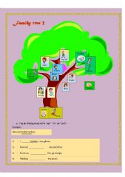 English Worksheet: family tree 2