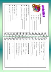 English Worksheet: Activities