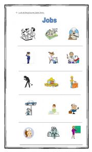 English Worksheet: Jobs