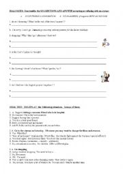 English Worksheet: ORAL SKILLS TEST: MAKING SUGGESTIONS