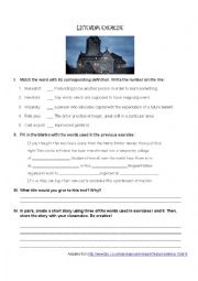 English Worksheet: Hogwarts (Listening exercise)