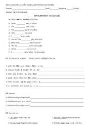 English Worksheet: adverbs of frequency/simple present