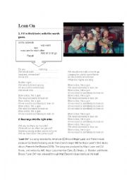 English Worksheet: Song Worksheet _ Lean On