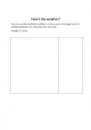 English Worksheet: weather activity