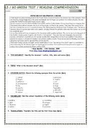 English Worksheet: GO GREEN - Reading Comprehension - The Ice Cap
