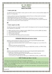 English Worksheet: GO GREEN - Final Tasks