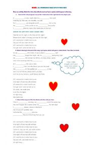 English Worksheet: All I want to do